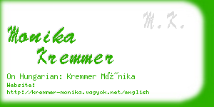 monika kremmer business card